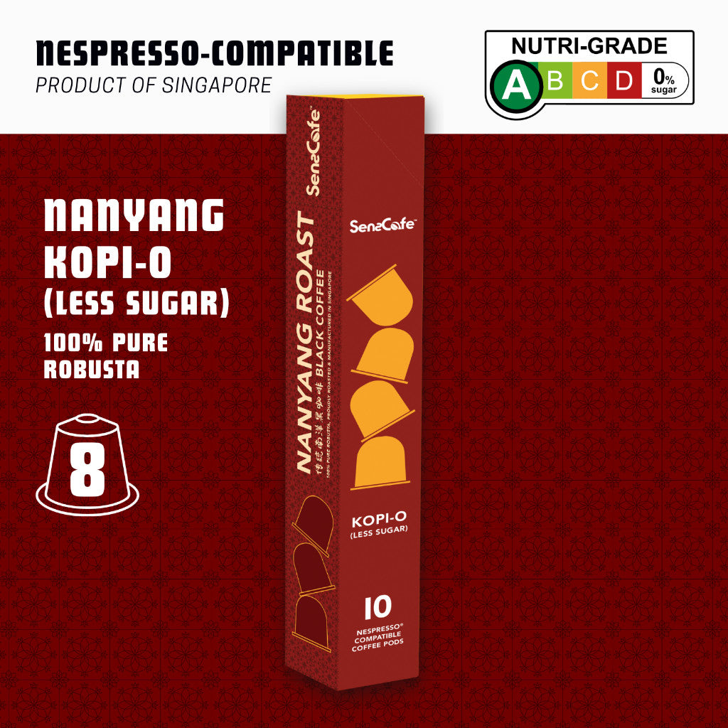 FREE COFFEE MACHINE WHEN PURHCASE 50 BOXES.SENSCAFE Nespresso Compatible Capsules Nanyang Coffee Kopi-O, kosong