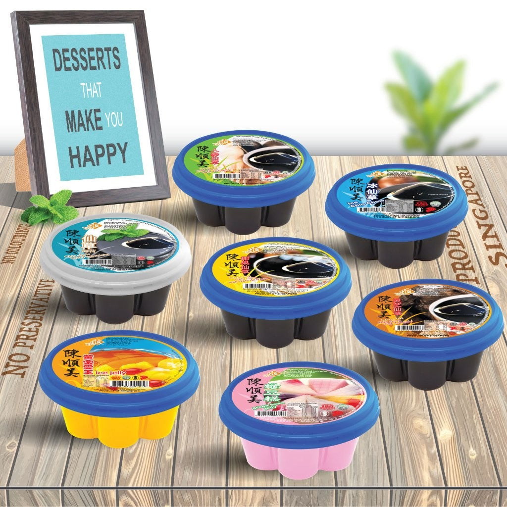 Grass Jelly 250g Grass jelly Nata De Coco/Ginseng/Lingzhi/Peppermint/Ice Jelly/Green Bean Jelly Tan Soon Mui Chen Shunmei