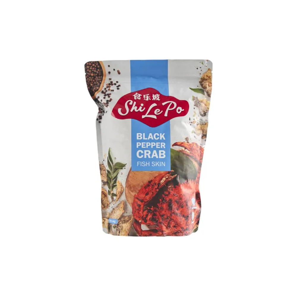 [Shi Le Po] Black Pepper Crab Fish Skin 80g