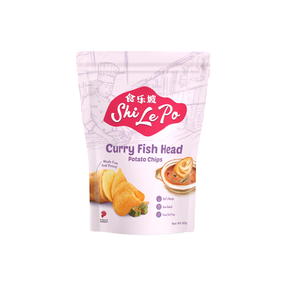 [Shi Le Po] Curry Fish Head Potato Chips 80g